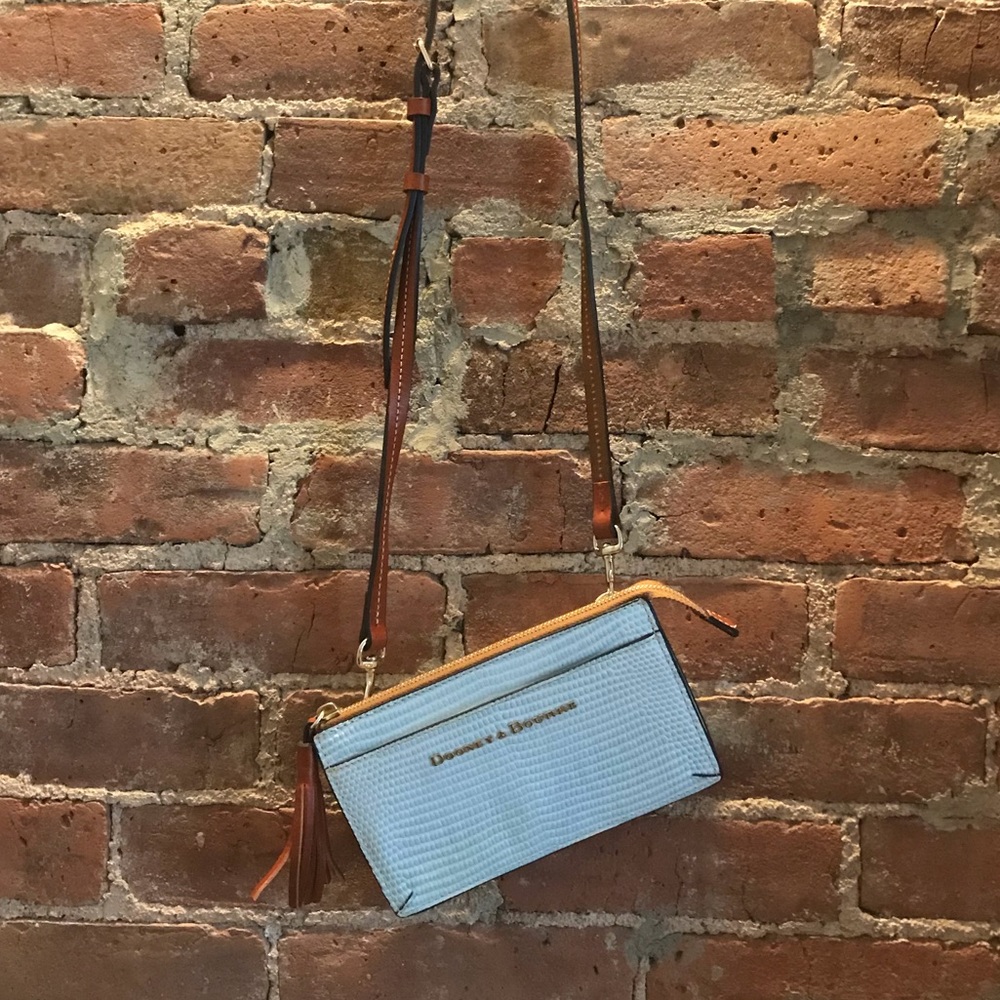 Dooney and Bourke Blue Lizard Embossed Bag
